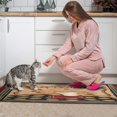thumbnail image 3 of Coffee Farmhouse Plaid Style Kitchen Mats for Floor Non Skid Non-Slip, Absorbent Mats Set Of 2 for Sink Waterproof Runner Rug for Laundry Room,kitchen Rugs and Mats 17.7x24+17.7x48inch, 3 of 7