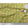 thumbnail image 3 of Soimoi Poly Georgette Fabric Cup,Plate & Chick Cartoon Printed Fabric 1 Yard 42 Inch Wide, 3 of 3
