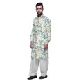 thumbnail image 2 of Atasi Kurta Pathani Classique à Col pour Garçons Chemise en Rayonne à Poche avant, 2 of 5