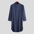 thumbnail image 4 of LSLJS Men's LeisureLong Sleeve Button Long Shirt Middle Ethnic Style Casual Youth Robe, Robes Gifts for Men, 4 of 9