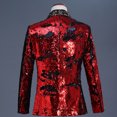thumbnail image 5 of TIMIFIS Mens Shiny Sequin Blazer Dinner Prom Wedding One Button Suit Jacket Lapel Dress Blazer, 5 of 5