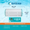 thumbnail image 3 of Hurricane HF8320-01 Cartouche de Filtre de Remplacement Avancé pour Piscine et Spa, Blanc, 3 of 7