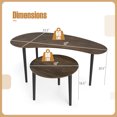 thumbnail image 3 of Gymax Nest Coffee Tables Set of 2 Modern Accent Tables w/ Solid Wood Support Legs, 3 of 10