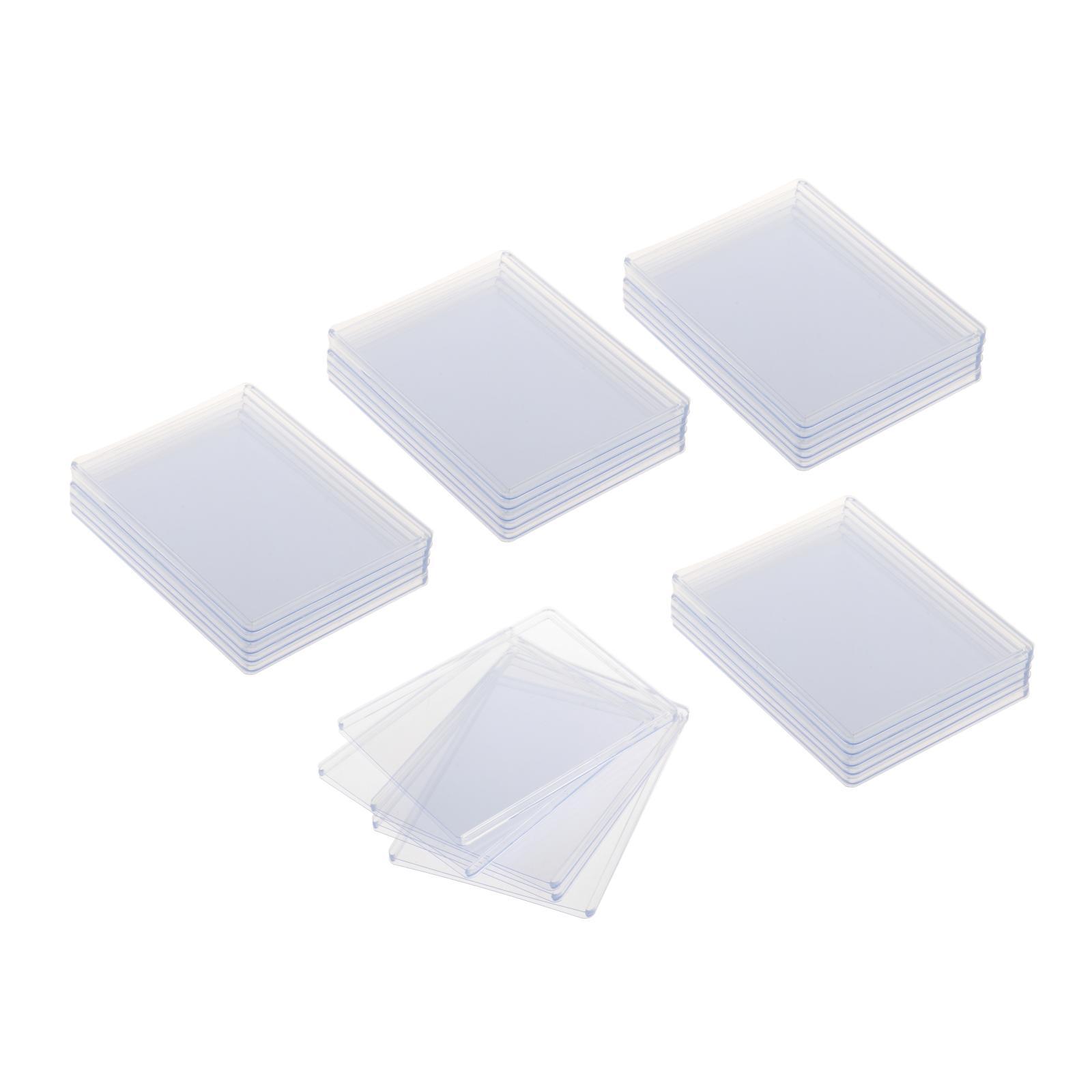 KLKCMS 25 Pieces Clear Card Sleeves Card Holder Portable Collecting Supplies