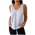 thumbnail image 1 of Plebaso Débardeurs pour Femmes Col Rond Sans Manches T-Shirts Couleur Unie Décontractés Amples T-Shirts Basiques pour Femmes, 1 of 7