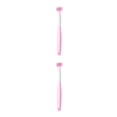 thumbnail image 1 of Thinsony Triple Toothbrush Triple Clean For Efficient Cleaning Plastic Three Head Toothbrush For Cleaning A22 Peach Pink Child 2Set, 1 of 6