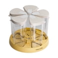 thumbnail image 1 of Luzkey Dry Food Storage Containers Grain Dispenser 360 degree Rotating Organizer Rice Dispenser for Beans Barley Peanut Cereal Countertop Yellow Base, 1 of 8