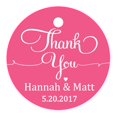 thumbnail image 1 of 100 PCS Personalized Thank You Hang Tags Custom Wedding Favors Round Gift Paper Tags, 1 of 1