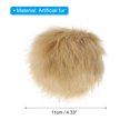 thumbnail image 2 of Unique Bargains Fluffy Soft Faux Fur Pom Poms for Hats with Snap Button, Khaki 12Pack, 2 of 7