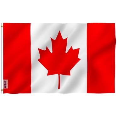Anley Breeze Drapeau du Canada 3 X 5 Pieds - Bannière Drapeaux Canadiens CA en Polyester