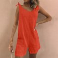 thumbnail image 1 of Styesk Shorts pour Femmes Mode Femme Été Uni Poche Décontracté Sans Manches Combinaison à Bretelles, 1 of 7