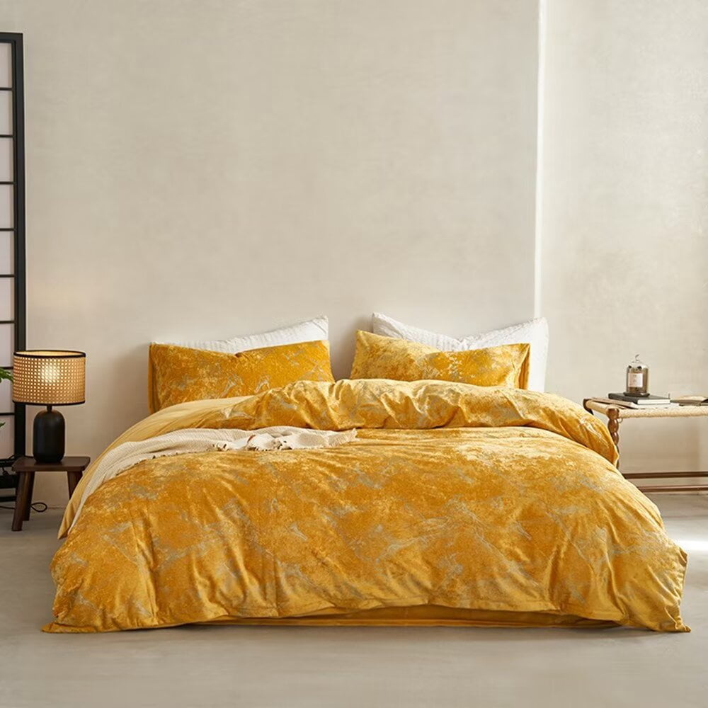 Zhuge Bed Sheets Set, Bedding Sheets Pillowcases Kit, Twin Bed Set, Hotel Bedding, Home Decor(Yellow)