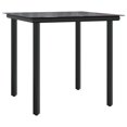 thumbnail image 2 of vidaXL 3 Piece Garden Dining Set Black Steel and Textilene, 2 of 5