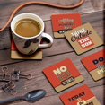 thumbnail image 3 of Inkdotpot Set of 6 Drink Coasters DecorativeNon,SlipCork Base4-inch Square PrintedCoastersEasy Clean- Motivational Quotes, 3 of 8