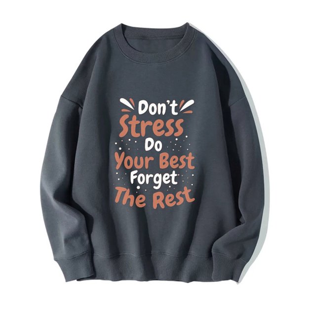 Liquidation à 50 % Chandail Surdimensionné pour Femmes 2023 Mode Femme Imprimé Col Rond Manches Longues Chandails Sans Capuche T-Shirt Hauts Amples Blouse