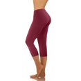 thumbnail image 2 of Generic Women's High Waist Wide Leg Capris, Blue, XL, 2 of 8