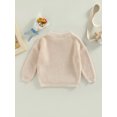 thumbnail image 4 of Faithtur Toddler Baby Round Neck Sweaters, Long Sleeve Solid Color Loose Knitted Pullovers, 4 of 9