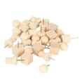 thumbnail image 3 of Wooden Push Pin, 30 Pieces Widely Used Sturdy Durable Wood Pushpins  For Map For Photo For Corkboard, 3 of 8