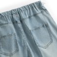 thumbnail image 4 of Jean à Jambe Droite pour Femmes, Cordon de Serrage Latéral, Poche, Court, Décontracté, Maternité, 4 of 6