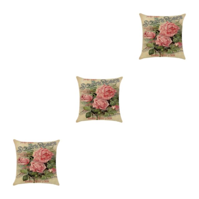 mmirethe Wide Application Cushion Covers For Coordinated Home Easy To Change Pillowcase kztym001-7 3Set