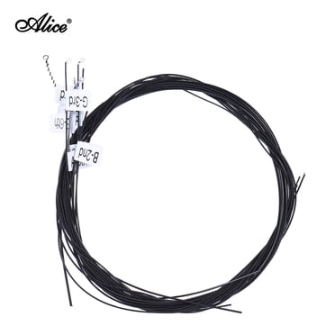 Alice AC136BK-N Black Nylon Classical Guitar Strings 6pcs/set (.028-.043) Normal Tension with One Complimentary G-3rd String
