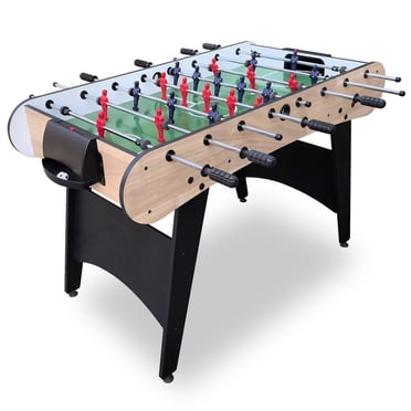 Toytexx 48-Inch Foosball Table, Competition Soccer Game Table with Ergonomic Handles, Scoring Device, Steel Rods, 2 Foosballs, Arc Side Design