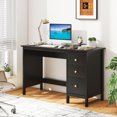 thumbnail image 2 of Patiojoy Computer Desk w/ 3 Drawers 48" Wide Writing Desk with Storage Laptop Study Desk w/ Anti-tip Kit Black, 2 of 9