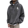 thumbnail image 1 of QIPOPIQ Men's Loose Fit Midweight Logo Sleeve Graphic Sweatshirt Clearance, 1 of 6