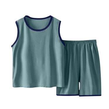 Yuyuzo Girls Boys Clothes Sets 2 Piece Sleeveless Tank Tops Shorts Pjs Sets Baby Girl Boy Loungewear Outfits Size 1-7 Year