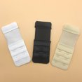 thumbnail image 3 of maskred Rallonge de Soutien-Gorge Souple pour Femmes Polyester Flexible, 5.7cm, 3 Rangées, 4 Rangées, Peau Noir Blanc Couleur Noir 2 Crochets 1ensemble, 3 of 6