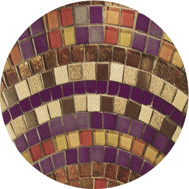 Ahgly Company Tapis Rond Lavable en Machine Intérieur Transitionnel Bronze Brun, 5 Pieds Rond