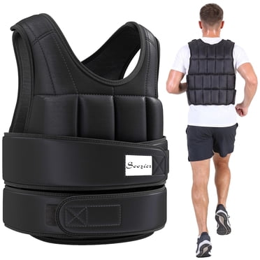 Soozier 22lbs Weighted Vest, Adjustable Running Weight Vest, Black