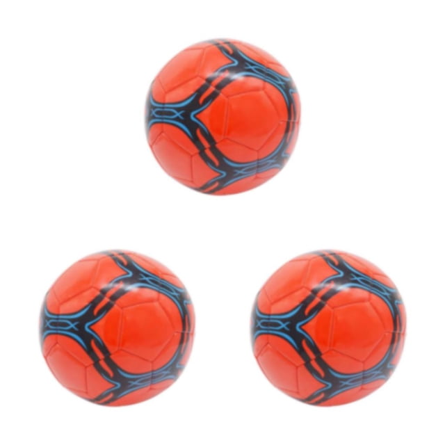 maskred Ballon de Soccer Durable en PVC Taille Officielle - Grand Éventail d'Applications Entraînement Résistant à l'Usure Portable Plus Récent Ballon de Soccer Rouge type 5 Ensemble de 3