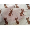 thumbnail image 4 of oneOone Cotton Silk Fabric Cat Ikat Printed Fabric 1 Yard 42 Inch Wide, 4 of 4