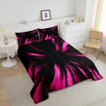 thumbnail image 4 of Erosebridal Gradient Geometric Bedding Sets King with Comforter, Abstract Striped Duvet Insert, Adult Teens, Reversible 3-Piece, 4 of 7