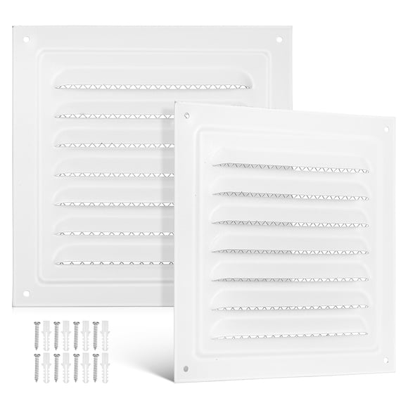 2 Pcs Shed Vents Metal Vent Wall Vent Shed Vents Gable Vents Return Air Vent Grille For Bathroom Attic Garage
