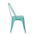 thumbnail image 3 of Heavenly Collection Chaise de Salle à Manger en Métal Bleue, 3 of 3