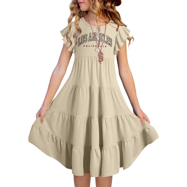 Robe Fille Préado Robe Tutu Robe d'Anniversaire Fille Robe Arc-en-Ciel Fille Tenues Bébé Fille 12-13 Ans