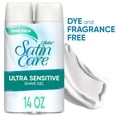 thumbnail image 2 of Gillette Venus Satin Care Ultra Sensitive Skin Shave Gel, Shaving Cream for Women, Fragrance Free, Twin pack, 2 of 12