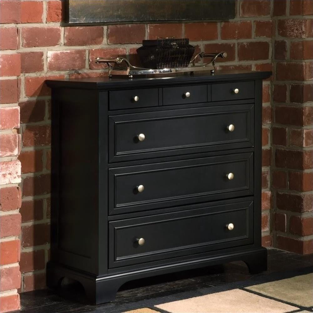 Homestyles Coffre en Bois Bedford Noir