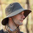 thumbnail image 1 of Harpily Mens Summer Outdoor Sun Protection Breathable Fisherman Cap Foldable Bucket Hat, 1 of 4
