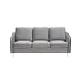 thumbnail image 3 of K-Living Daphne Plush Velvet Sofa With Chrome Legs In Grey, 3 of 3