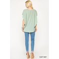 thumbnail image 4 of Leopard Jacquard Knit Jersey Top With Front Tie, Ruffled Sleeve S, 4 of 16