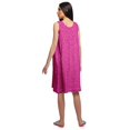 thumbnail image 4 of Moomaya Printed Sleeveless Nightdress For Ladies Button Placket Nightwear, 4 of 6
