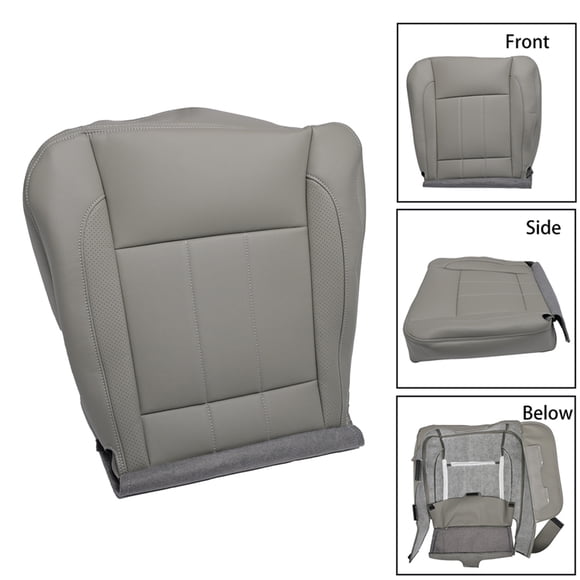 ALLTIMES Drivers Bottom Seat Cover Gray Artificial Leather Replacement for Dodge for Ram 1500 2500 3500 4500 2006-2009