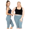 thumbnail image 2 of Stretch Is Comfort Women's Plus Size Knee Length Leggings| Adult X-Large - 7x, 2 of 5