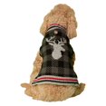 thumbnail image 1 of Holiday Time Grey Check Moose Dog Sweater, 1 of 3
