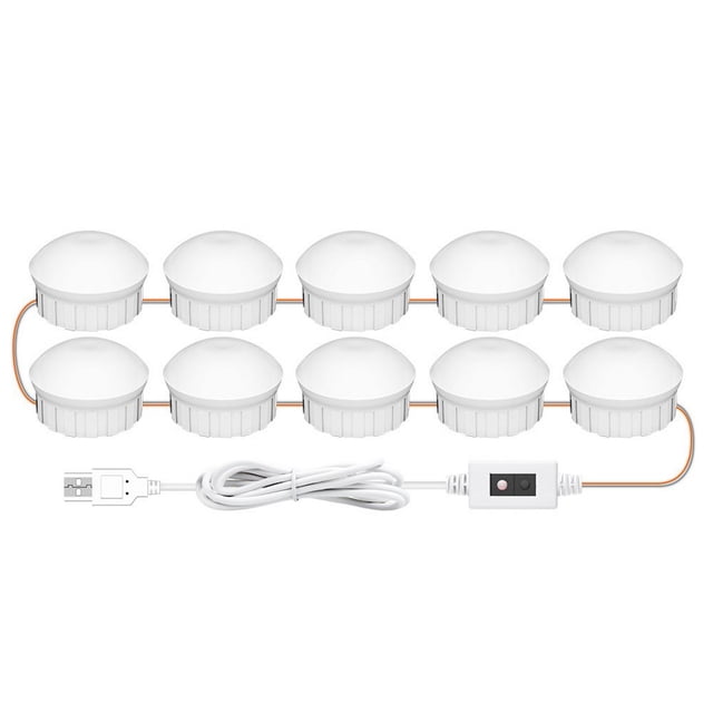 1 Set Vanity Mirror Lights Soft Lighting Eye Protection Smart Hand Sensor Adjustable Brightness Illumination 5V Bathroom Mirror Light Dressing Table Lamps for Home Use