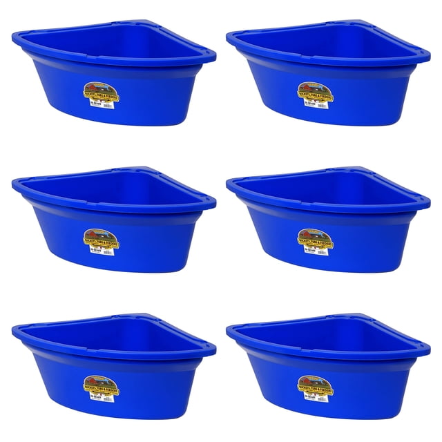 Little Giant PCF6BLUE Mangeoire d'Angle en Plastique Robuste pour 6,5 Gallons, Bleu