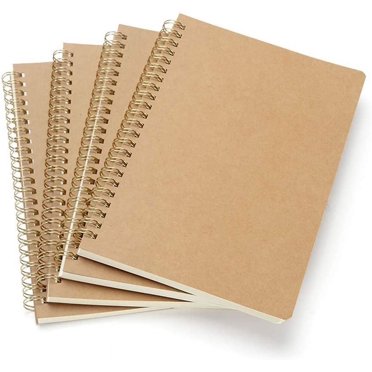 B5 Classic Notebooks Double Spiral Pack, Notepad Notebook Drawing Kraft Cover Su